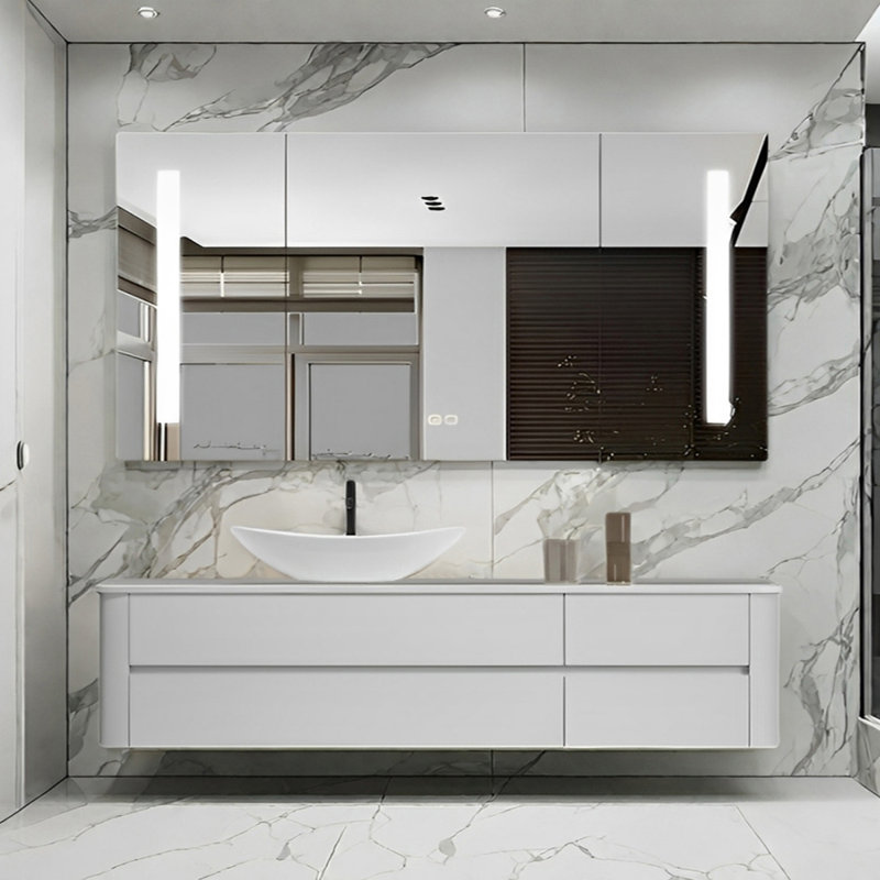 Simple modern rock plate bathroom cabinet
