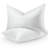 Luxury Stripe Goose Feather Pillows with Cotton Cover, Plush Support Queen bed Pillows-1430124475
