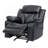 Elegant Padded Arm Recliner In Black-631853850