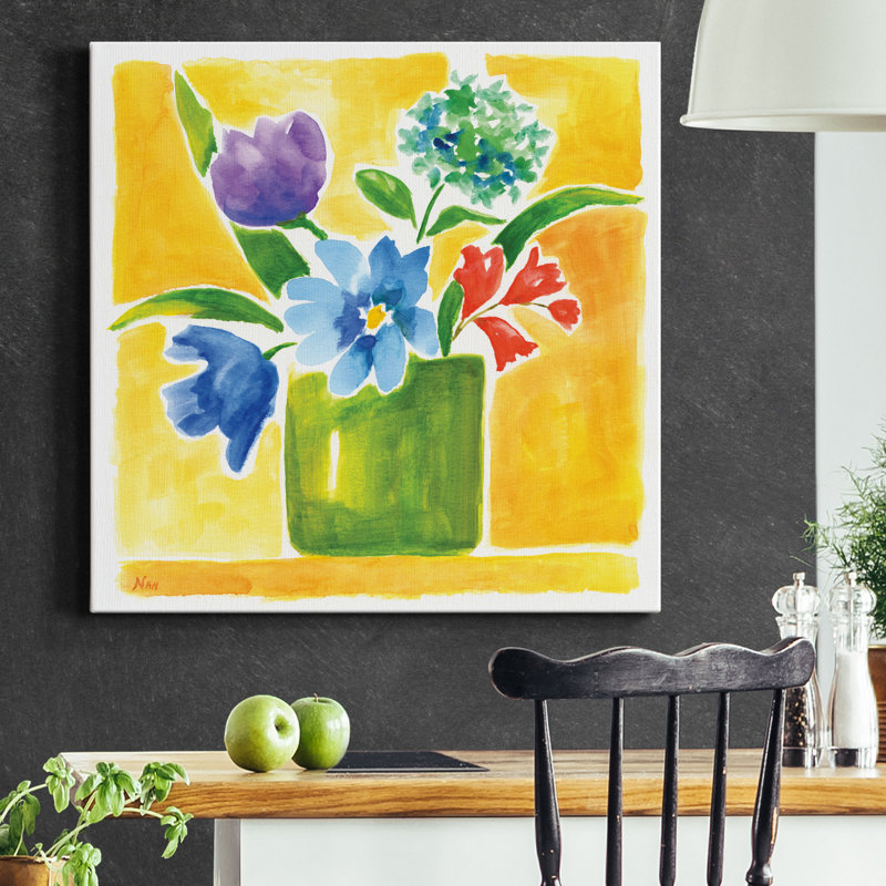 «Sunny Day Bouquet III», reproduction d'art sur toile tendue, H 32 po x l 32 po x P 1 po