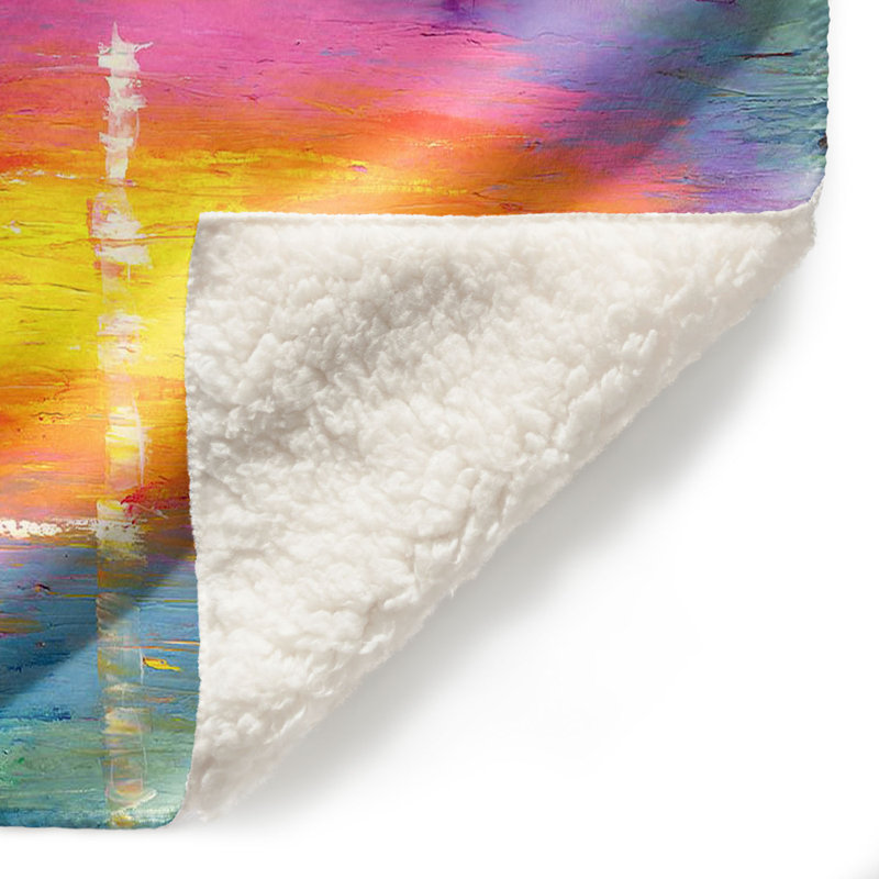 Couverture sherpae en douceur de soleil à phare, l 51 po x L 60 po