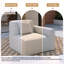 Fauteuil de patio avec accoudoirs à accoudoir gauche, canapé d'extérieur simple avec coussins-1976441700