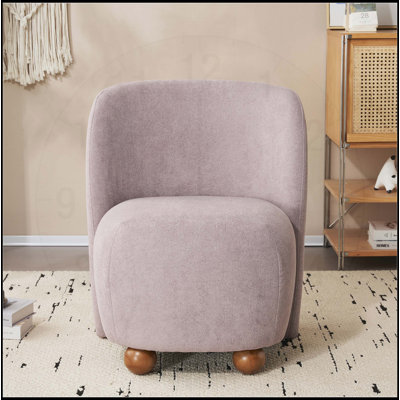 Chaise d'appoint moderne à dossier bas, conception sans accoudoirs rembourrée pour les petits espaces, sièges confortables avec pieds ronds en bois de pin, parfaite pour le salon et la chambre à coucher