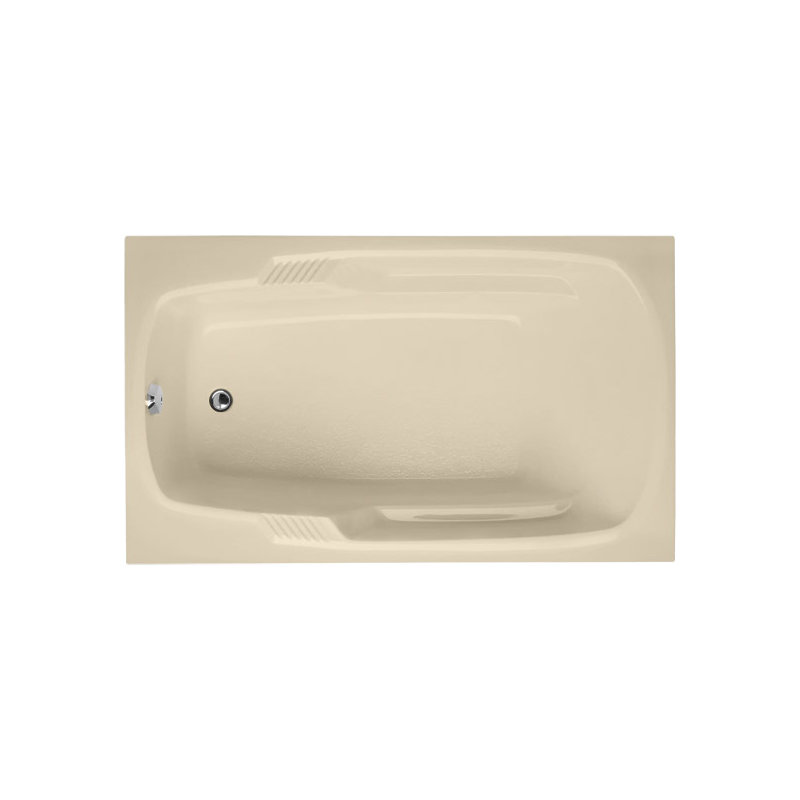 Isabella 60'' L Soaking Bathtub, Bone, Polished Chrome