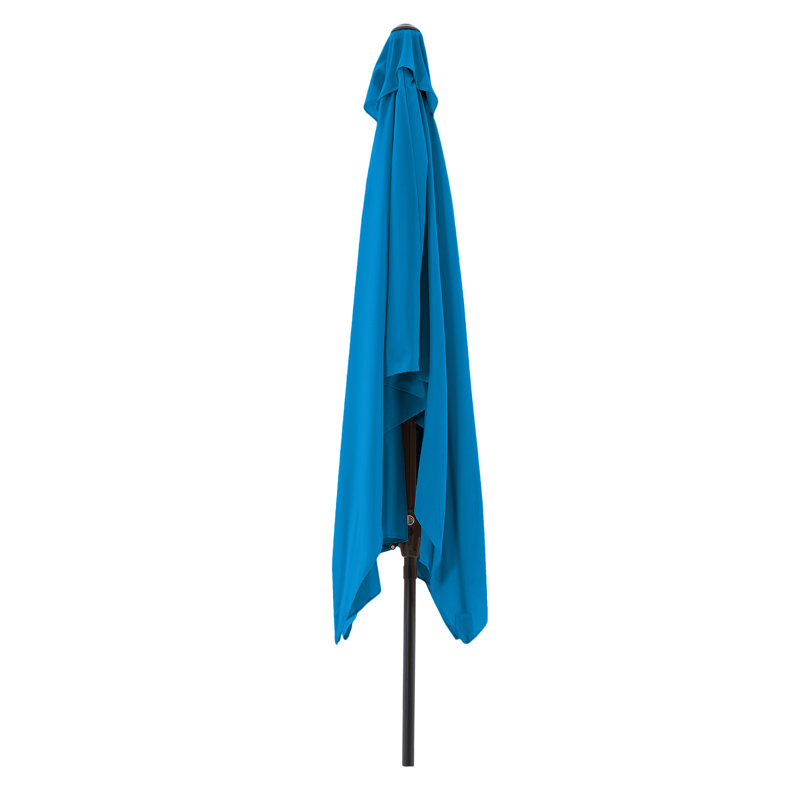 Parasol de patio rectangulaire - Parasol à manivelle 10 pi avec bouton-poussoir inclinable pour meubles d'extérieur, terrasse, jardin ou piscine par Pure Garden (bleu vif)
