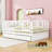 Storage Wooden Floor Bed with Guardrails and 2 Drawers-93548539-93548538