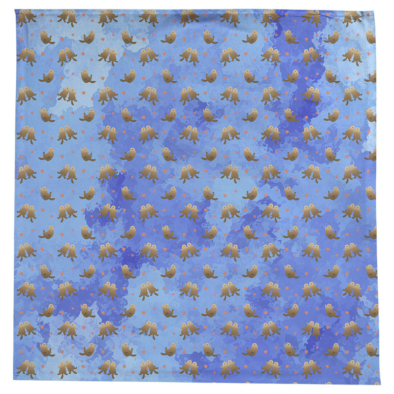 Nappe carrée à motif géométrique avicia, Bleu foncé