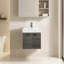 Lavabo intégré à surface solide SANS drain et robinet, couleur blanc brillant