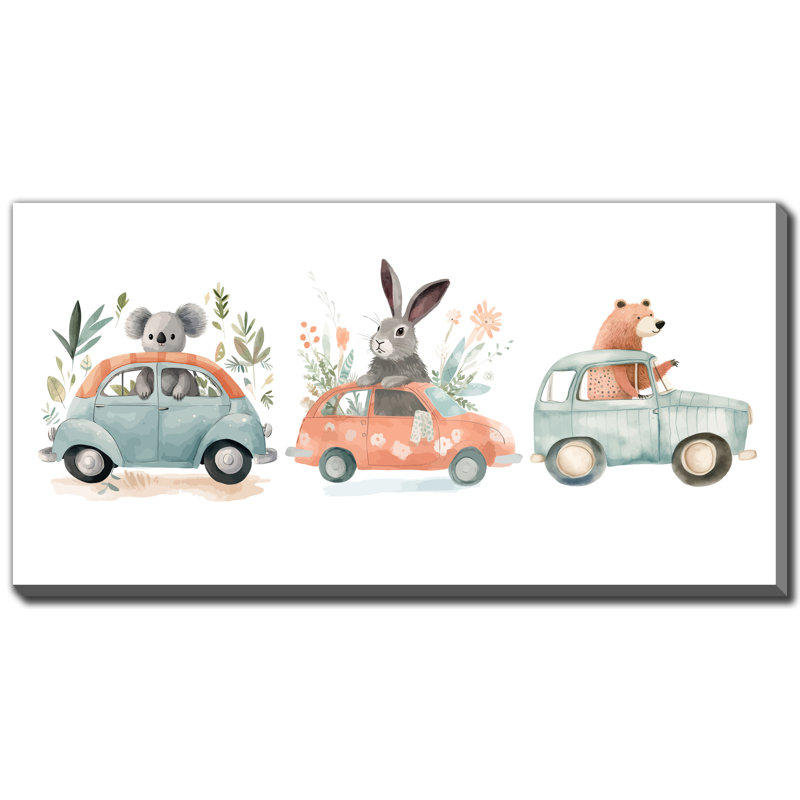 Art mural sur toile Critter On The Group 1, Sans cadre, H 20 po x l 40 po x P 1,5 po