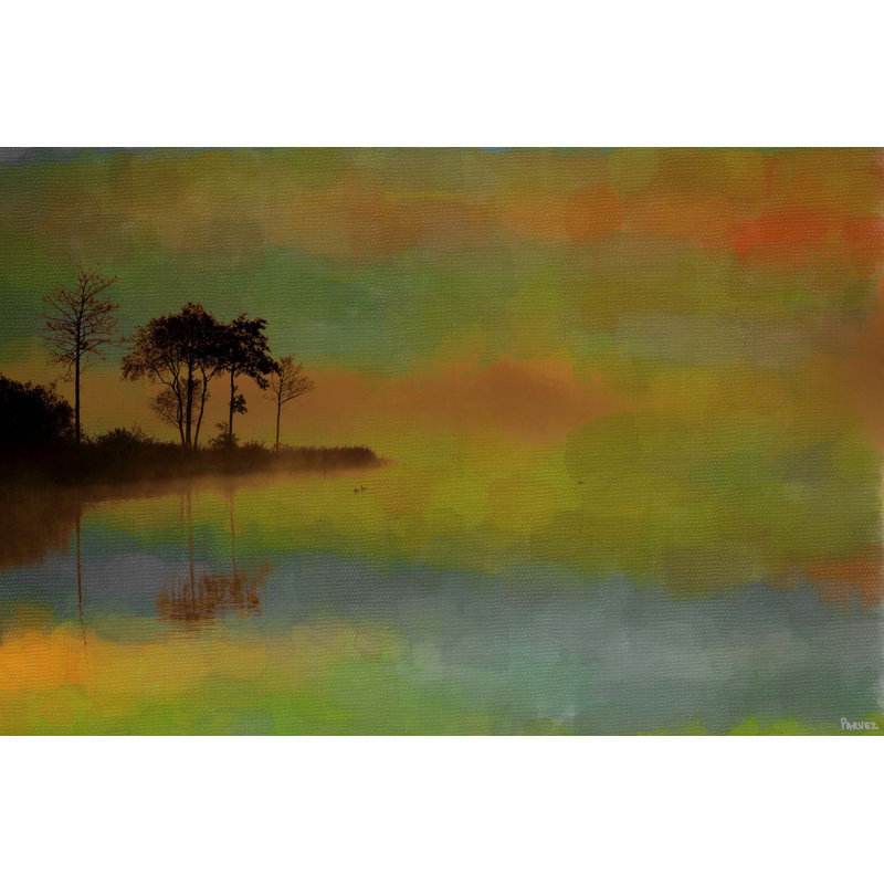 «Sun Drop» par Parvez Taj - peinture sur toile tendue, H 8 po x l 12 po x P 1,5 po
