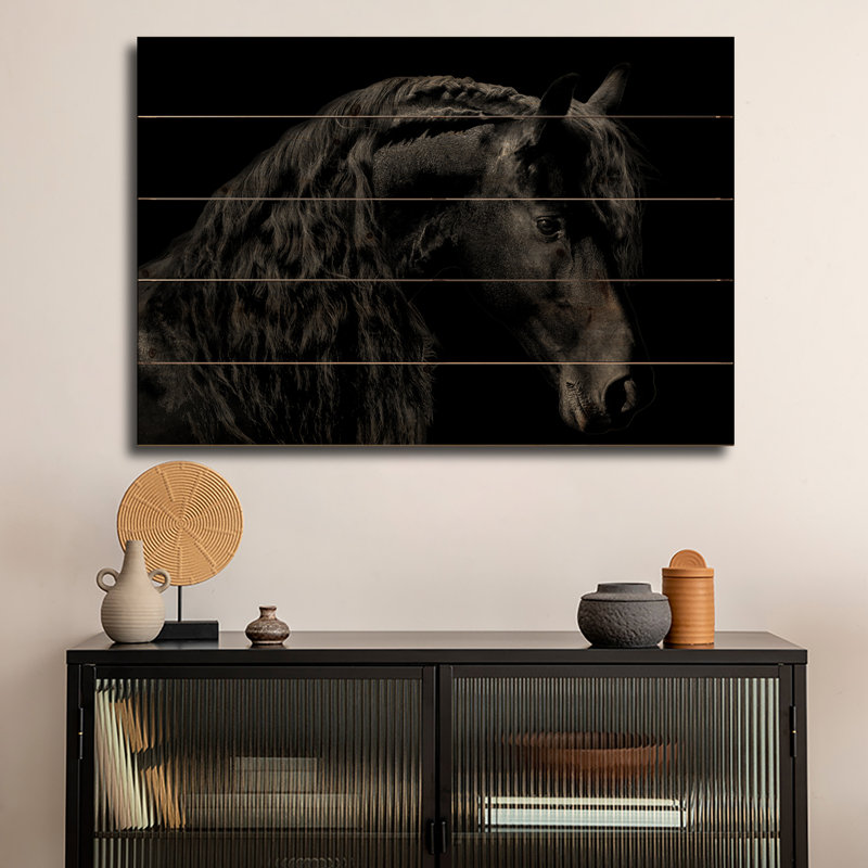 Reproduction d'art murale en bois - noir classique II par Samantha Carter
