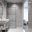 Paroi de douche fixe encadrée divisée l 34 po x H 74 po avec verre rayé 3/8 po-99084415