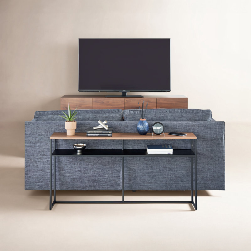 Yamazaki Home Tower console for entryway or hallway, Noir
