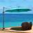 116 " W Octagonal Collapsible and Adjustable Height Cantilever Umbrella with Crank Lift-683199502