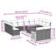 Vidaxl Garden Sofa Set Black PE Rattan Big Sofa Set For 8 People