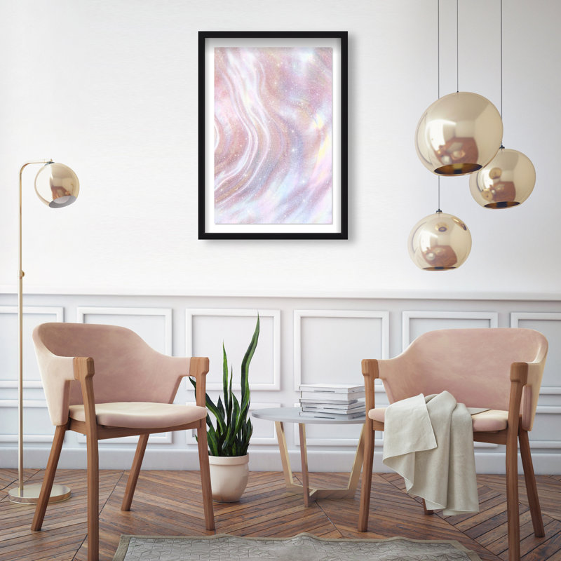Iridescent Wave Print by Oliver Gal, 16.5"H x 11.5"W, Black Shadowbox