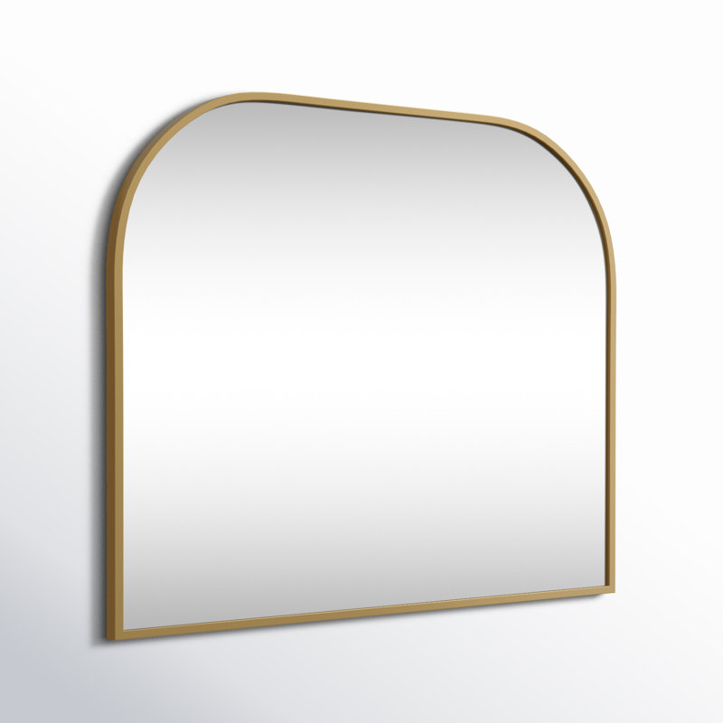 Sabine Metal Wide Arch Wall Mirror, Brass, 30" x 36"