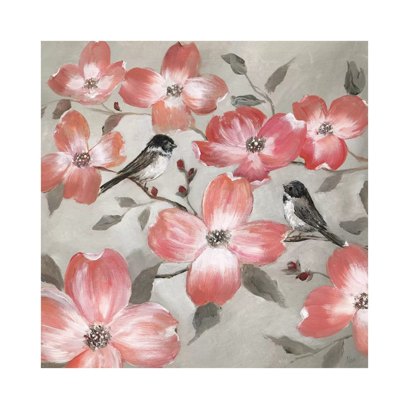 Chickadee Spring I by Nan - Painting on Canvas, Wrapped Canvas, 66.04 cm H x 66.04 cm W x 1.91 cm D
