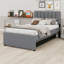 Lit plateforme tapissier avec lit gigogne-2093233526