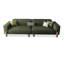 Canapé modulaire vert en cuir véritable-1019714377
