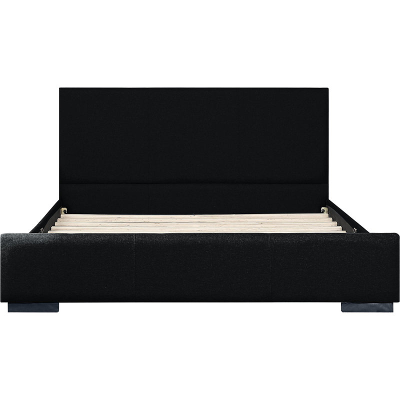 Lit plateforme tapissier Dumfries (Abbey), Très grand, Polyester gris