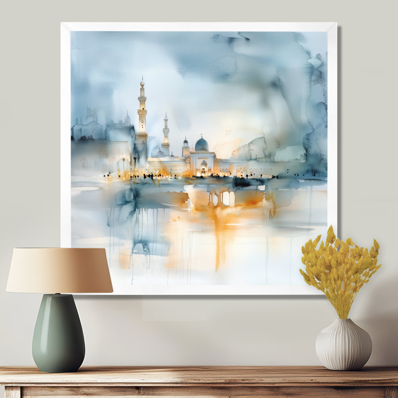 Art médina, impression sur paysage, Reproduction encadrée, Tandis que, 30" H x 30" W