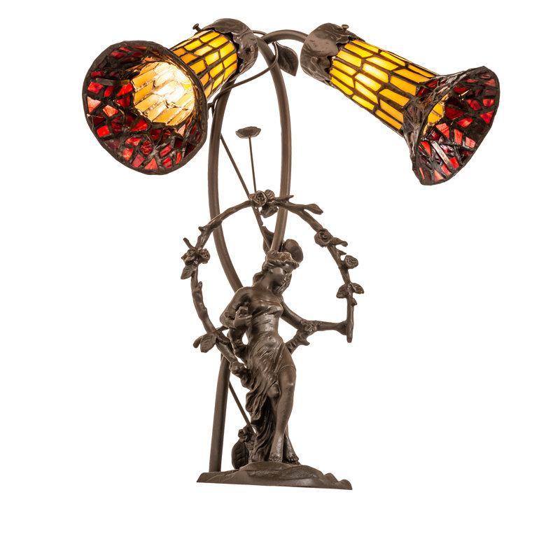 Angelamaria Table Lamp, Yellow/Red