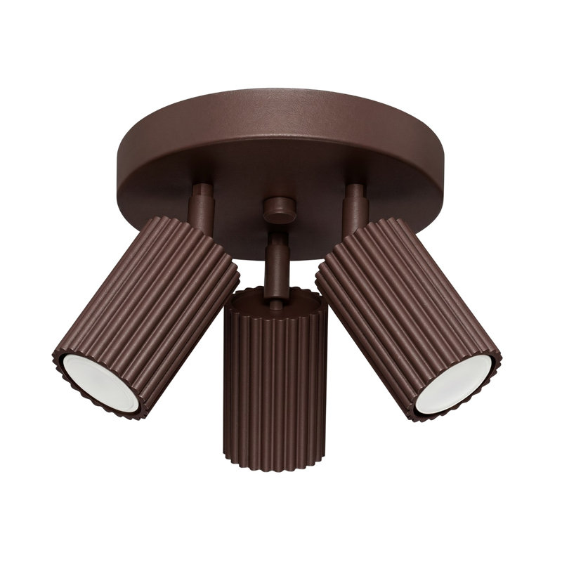 Karbon Aluminium Flush Mount, Brown, 19,5x19,5x18 cm
