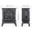 18" 3D Flame Electric Infrared Quartz Fireplace Stove With Remote Control