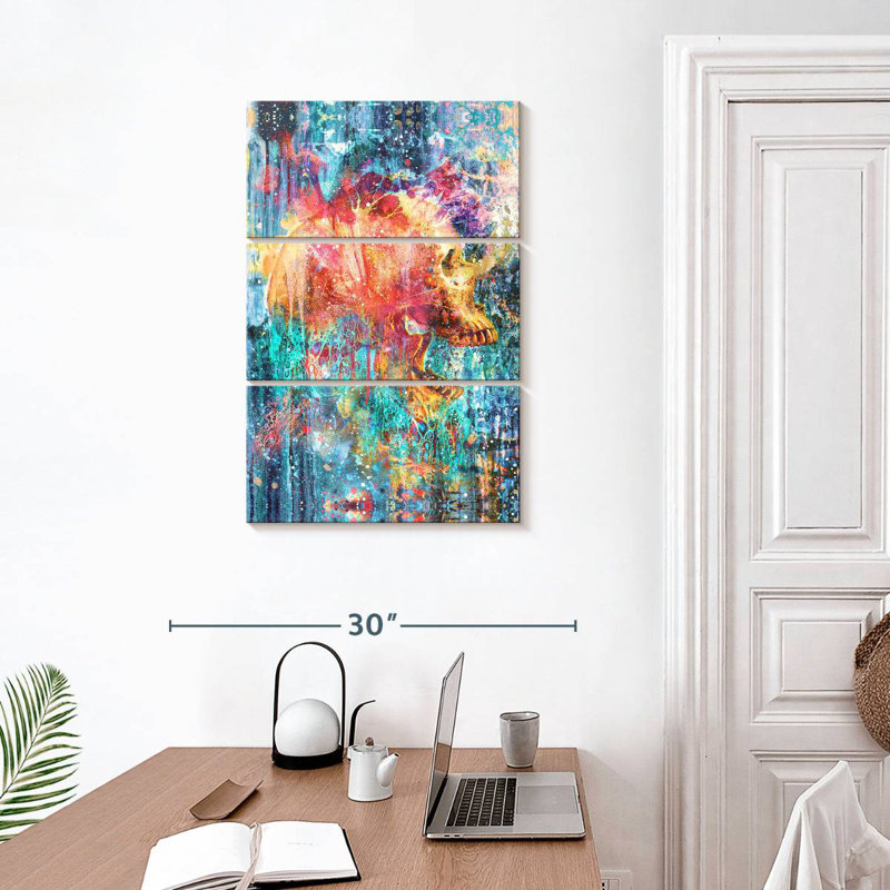 Kerner Splatter Skull, 32" H x 20" W