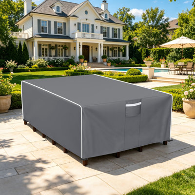 Housse robuste pour meubles de patio imperméable, P 56 po x l 56 po x H 29 po, housse de table d'extérieur toutes saisons