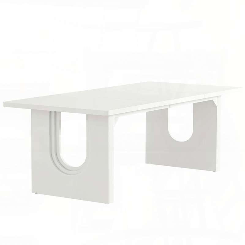 71'' Modern White Rectangular Dining Table for 6-8, White