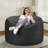 3Ft Velvet Memory Foam Bean Bag - Plush Adult Lounger With Removable Washable Cover