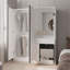 Armoire Canemulti-fonctionnelle avec miroir de coiffeuse et rangement, blanc