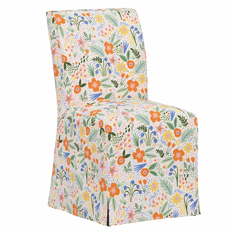 Frances Slipcover Dining Chair, Rpc Merida Multi Linen