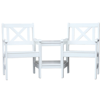 Bradon Solid Wood 2 - Person Seating Group