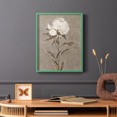 «Pretty as a Peony II», reproduction encadrée - bois massif
