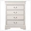 Commode 4 tiroirs Louis Phillipe, blanc-1863459588