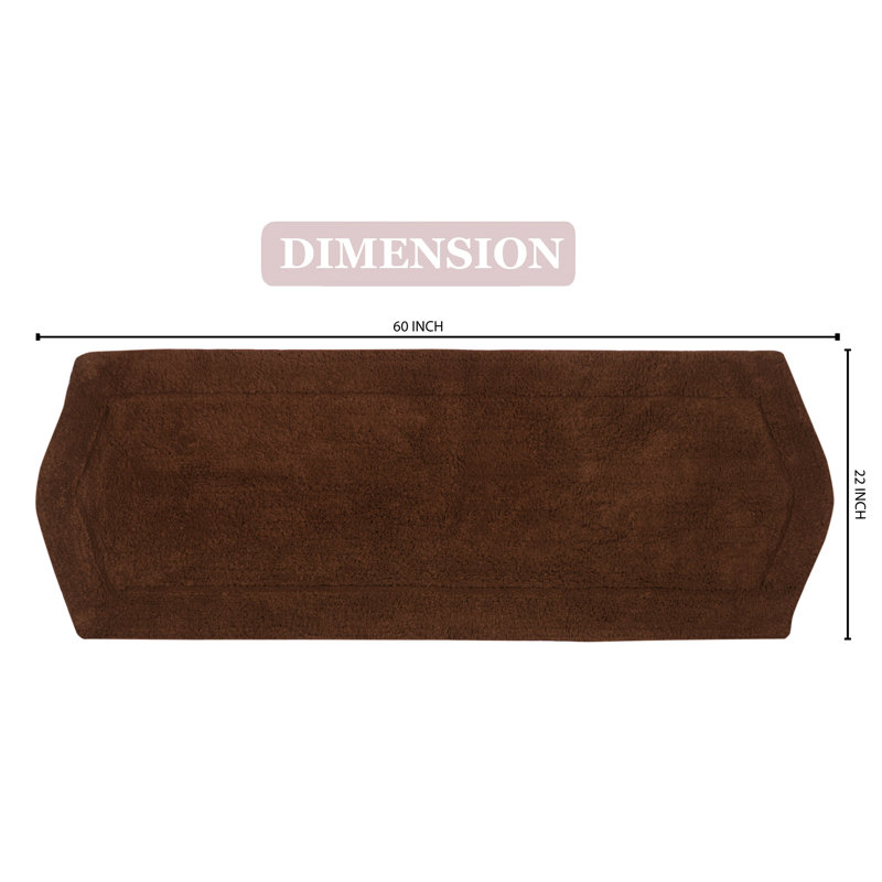 Tapis pour salle de bain Morissette, Chocolat, L 22 po x L 60 po