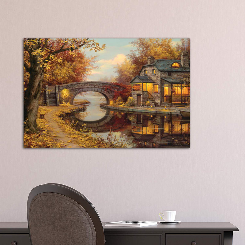 «Tranquility» - reproduction de photo, Toile tendue, H 26 po x l 40 po x 1,5 po