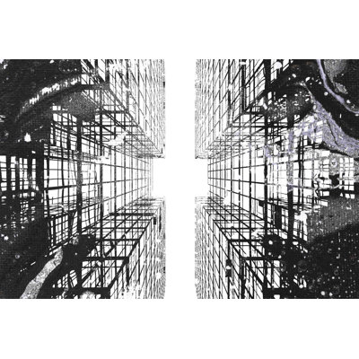 Abstrait noir et blanc architecture ciel