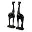 Ensemble de 2 figurines de girafe en bois de teck sculpté à la main Hoppe