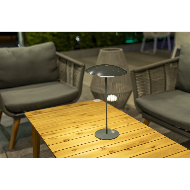 Lampe de fantaisie USB Latash en métal résistante aux intempéries, Gris foncé