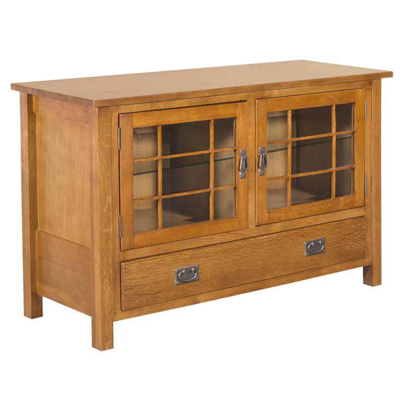 Winnie Unfinished TV Stand for TVs up to 55", Light Oak