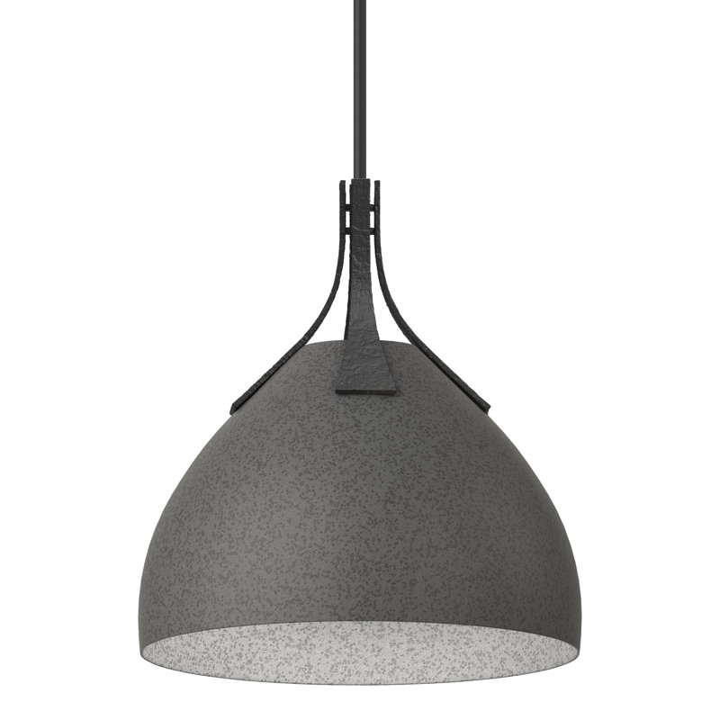Summit 1 - Light Single Dome Pendant, Natural Iron, Black