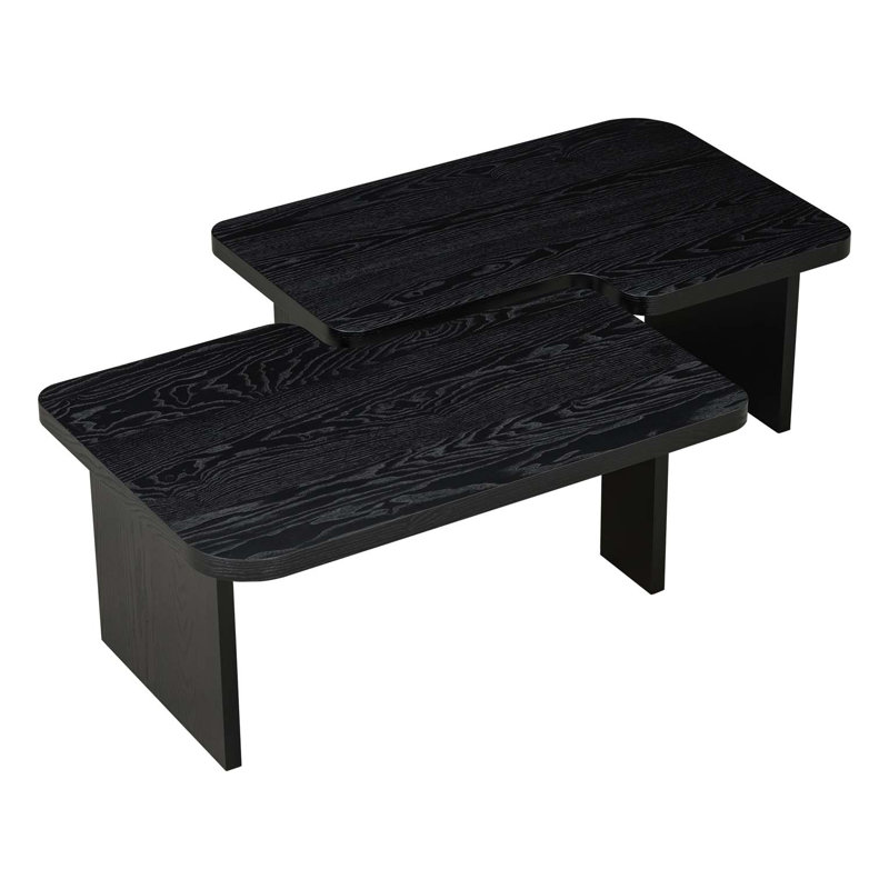 Ensemble de table basse moderne et minimaliste, table basse rectangulaire avec motif d'épissure, table de combinaison multifonctionnelle