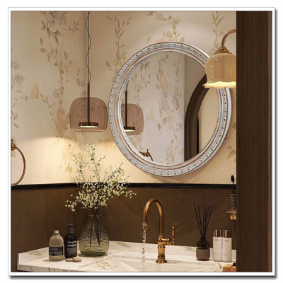 Ornate Round Wall Mirror