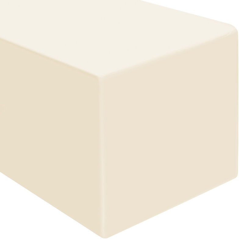 Solid Color Polyester Fitted Rectangular Tablecloth, 96" L x 30" W, Ivory