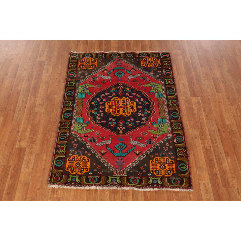 Tapis traditionnel géométrique en laine 4 x 5