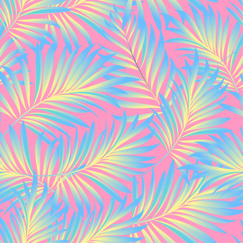 Seamless Pattern From Tropical Plant Leaves by Donyanedomam - Wrapped Canvas Print, 30cm H x 30cm W x 3.8cm D